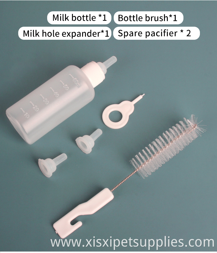 Factory Wholesale 5 In 1 Cat Puppy Nursing Bottle Hot Pet Nursing Bottle For Litter Pets